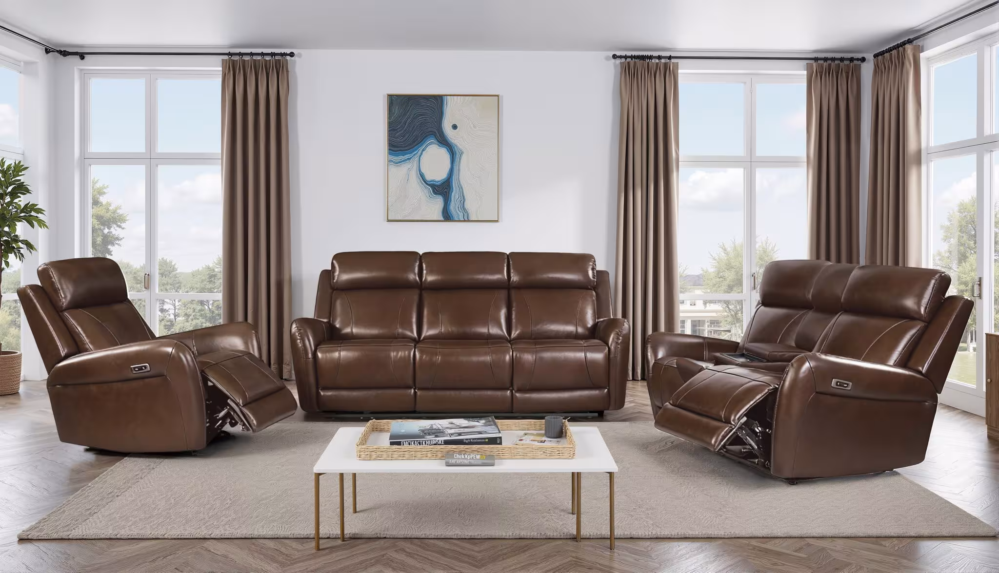 SS-1342 Power Recliner Sofa Set view 2